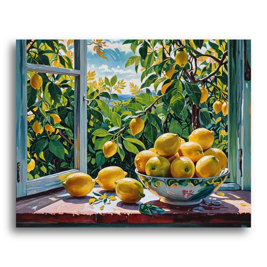 Sunlit Lemon Harvest – Paint by Numbers Kit