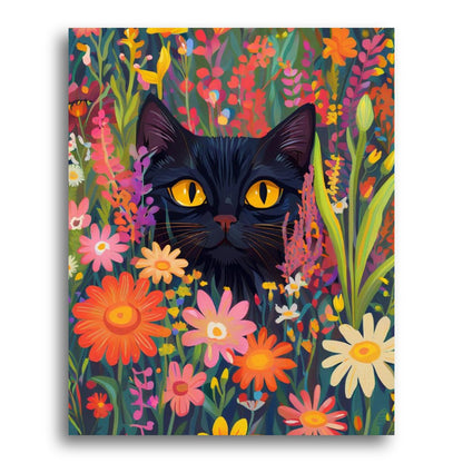 Midnight Cat Garden – Paint by Numbers Kit