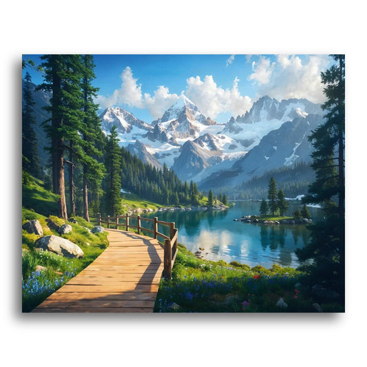 Alpine Mountain Lake – Paint by Numbers Kit