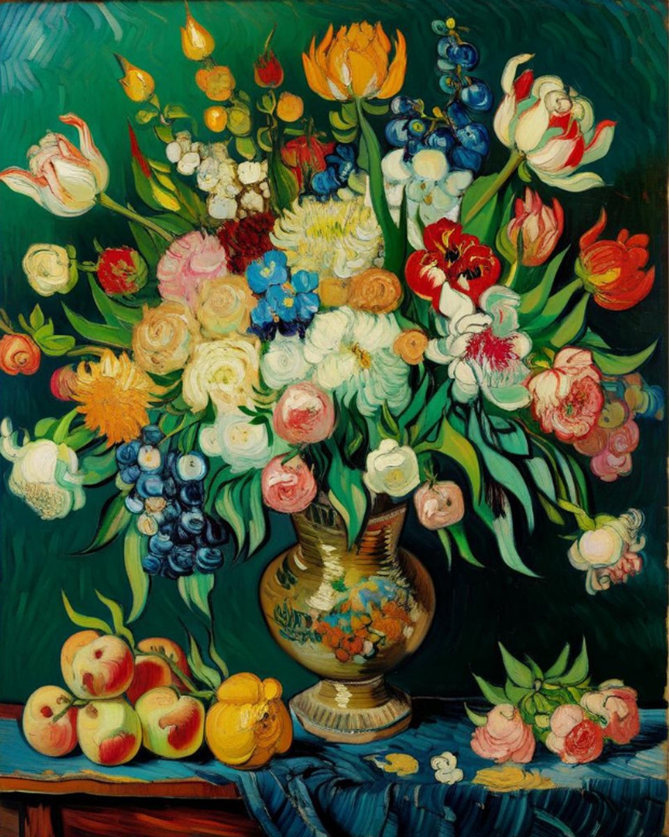 Vibrant Floral Still Life – Paint by Numbers Kit