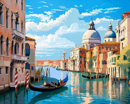 Venetian Gondola Canal – Paint by Numbers Kit