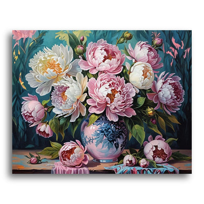 Peony Blossom Vase – Paint by Numbers Kit