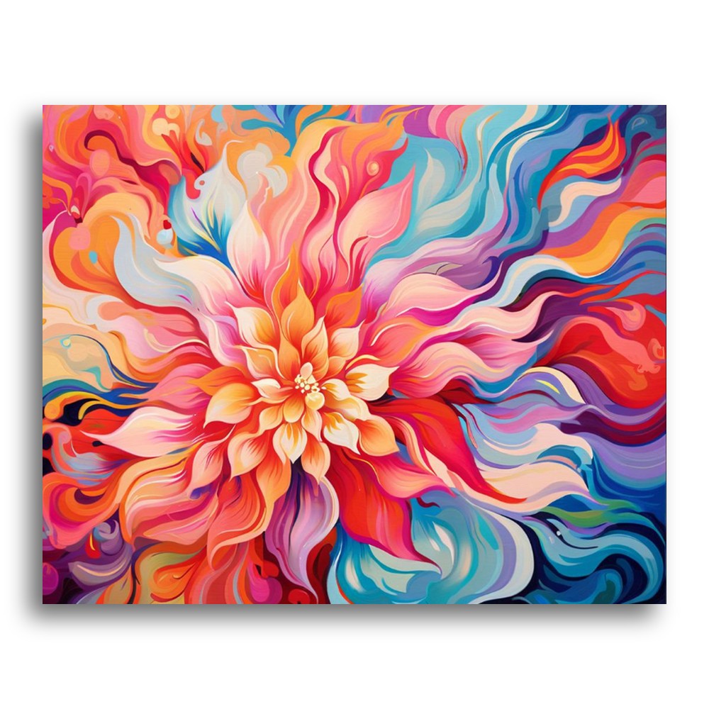 Vibrant Bloom Explosion – Paint by Numbers Kit