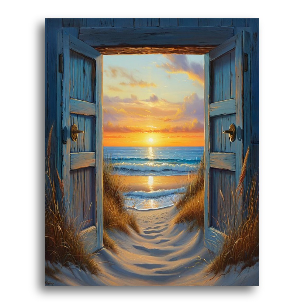 Sunset Beach Gateway – Paint by Numbers Kit