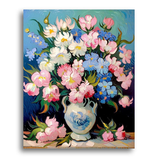 Elegant Floral Vase – Paint by Numbers Kit