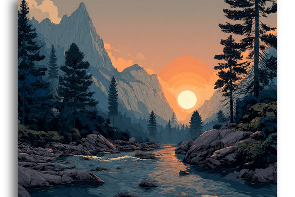 Landscapes paint by numbers