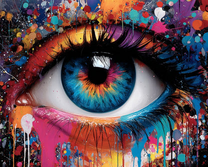 Vivid Colorful Eye – Paint by Numbers Kit