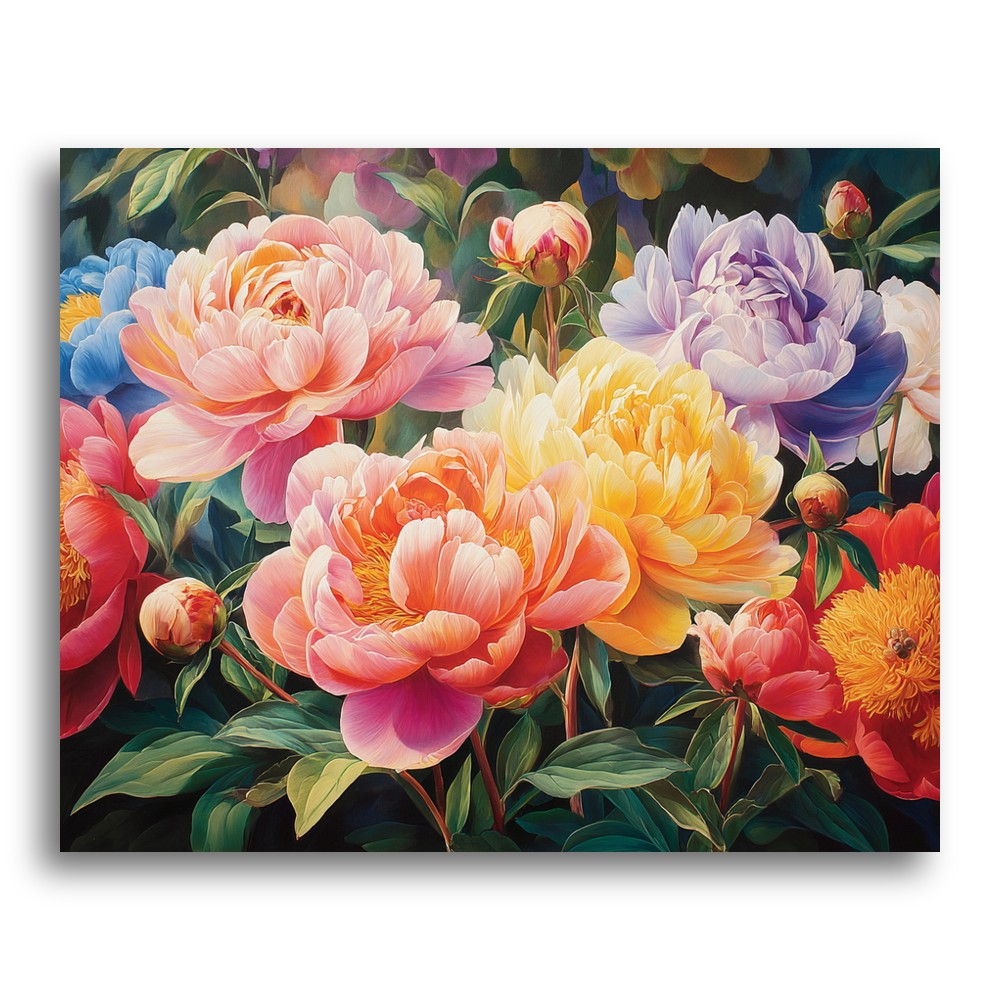 Lush Peony Garden – Paint by Numbers Kit