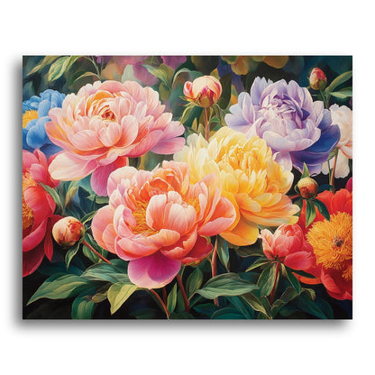 Lush Peony Garden – Paint by Numbers Kit