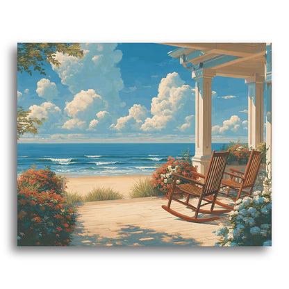 Coastal Porch View – Paint by Numbers Kit