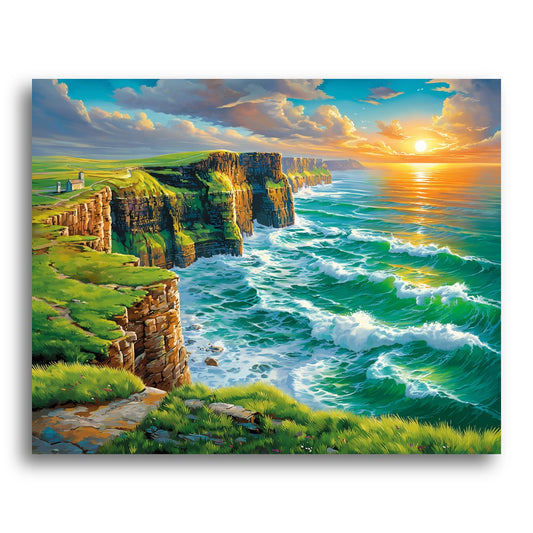 Sunset Cliffs Coastline – Paint by Numbers Kit
