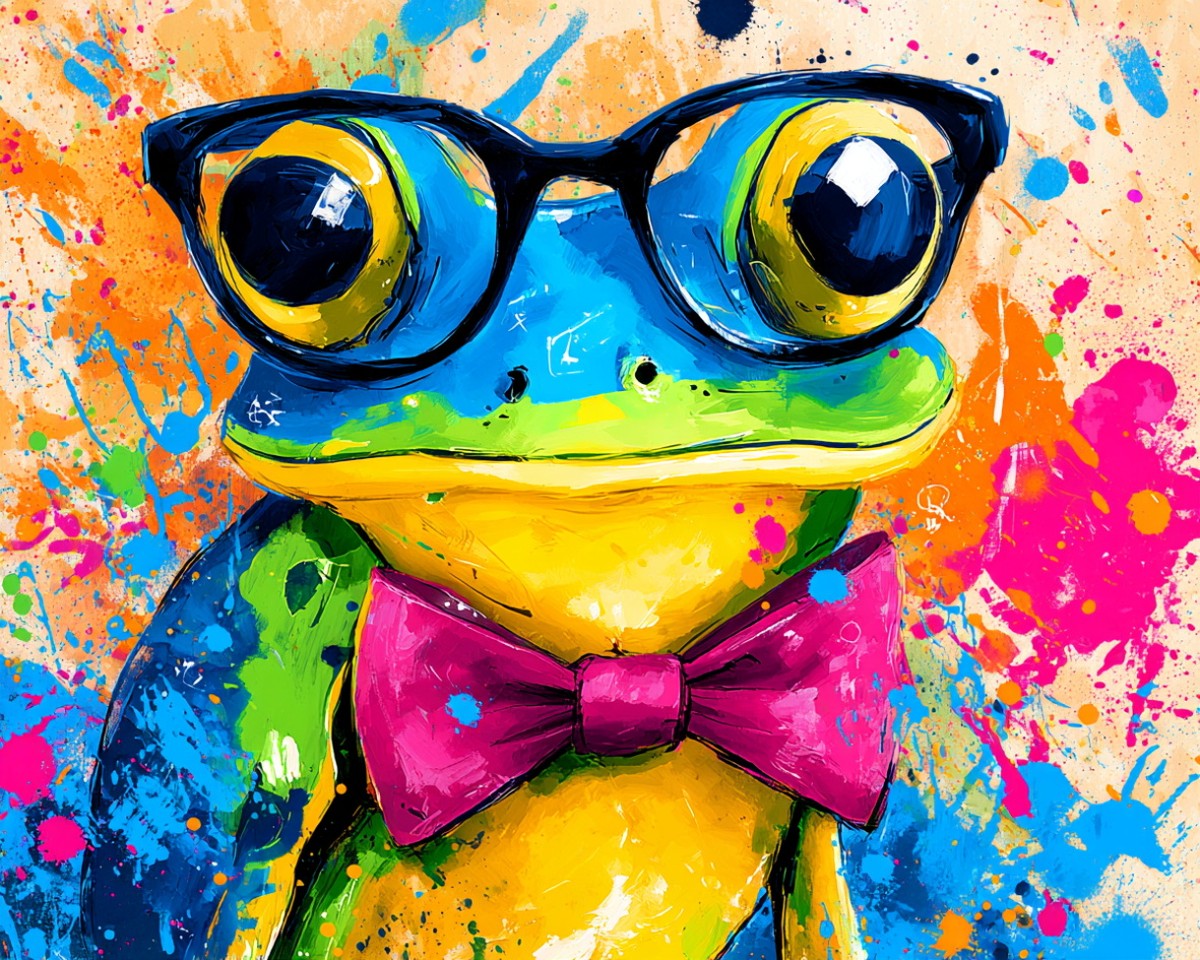 Dapper Frog Portrait – Paint by Numbers Kit