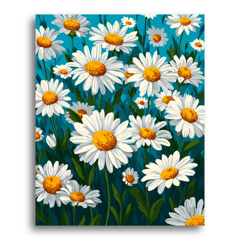 Sunlit Daisy Meadow – Paint by Numbers Kit