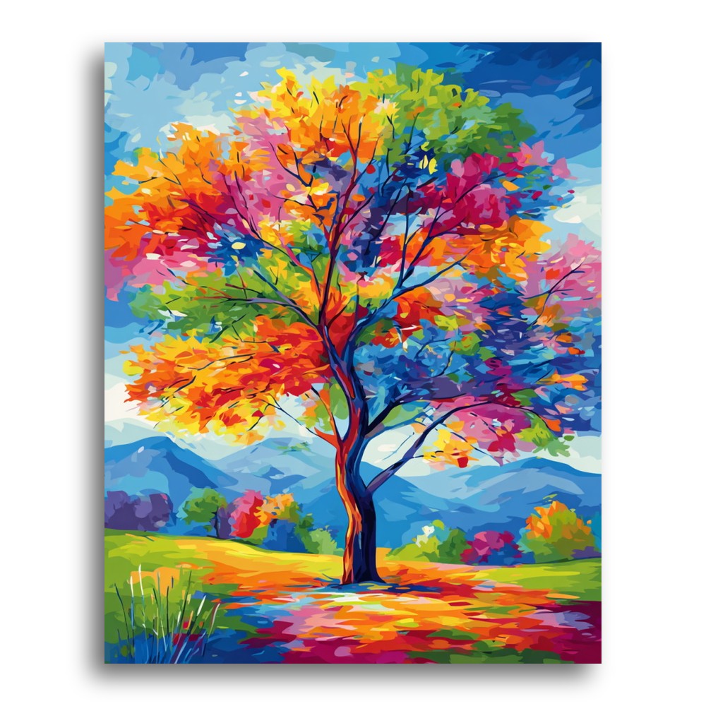 Vibrant Autumn Tree – Paint by Numbers Kit