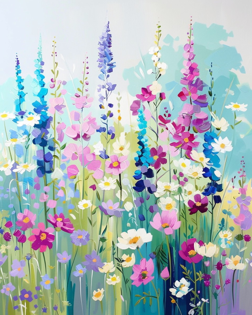 Lupine and Wildflowers – Paint by Numbers Kit
