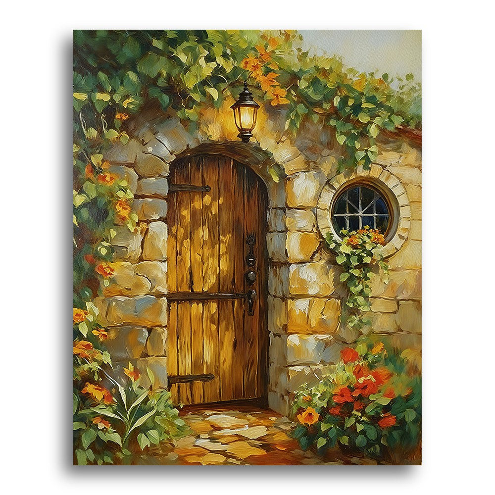 Sunlit Garden Doorway – Paint by Numbers Kit