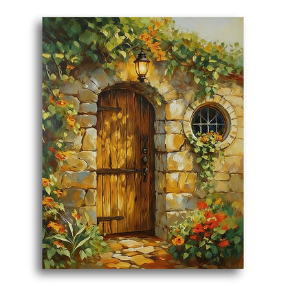 Sunlit Garden Doorway – Paint by Numbers Kit