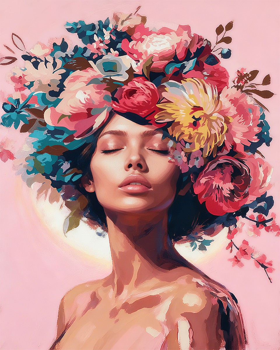 Floral Crown Muse – Paint by Numbers Kit