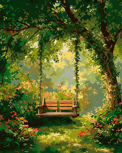 Garden Swing Serenity – Paint by Numbers Kit