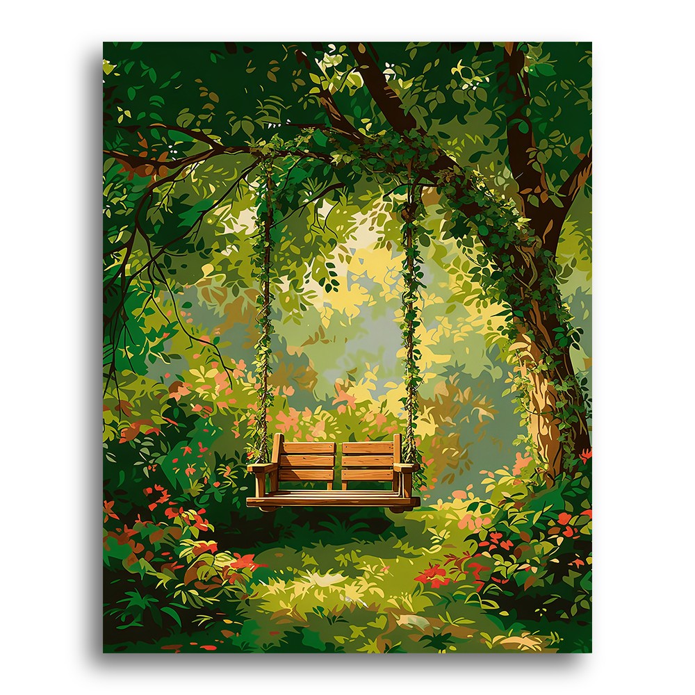 Garden Swing Serenity – Paint by Numbers Kit