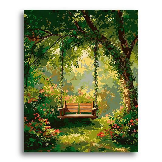 Garden Swing Serenity – Paint by Numbers Kit