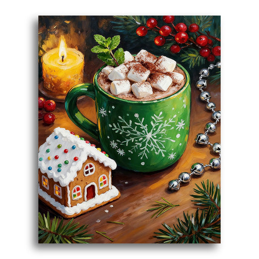 Festive Hot Cocoa Mug – Paint by Numbers Kit