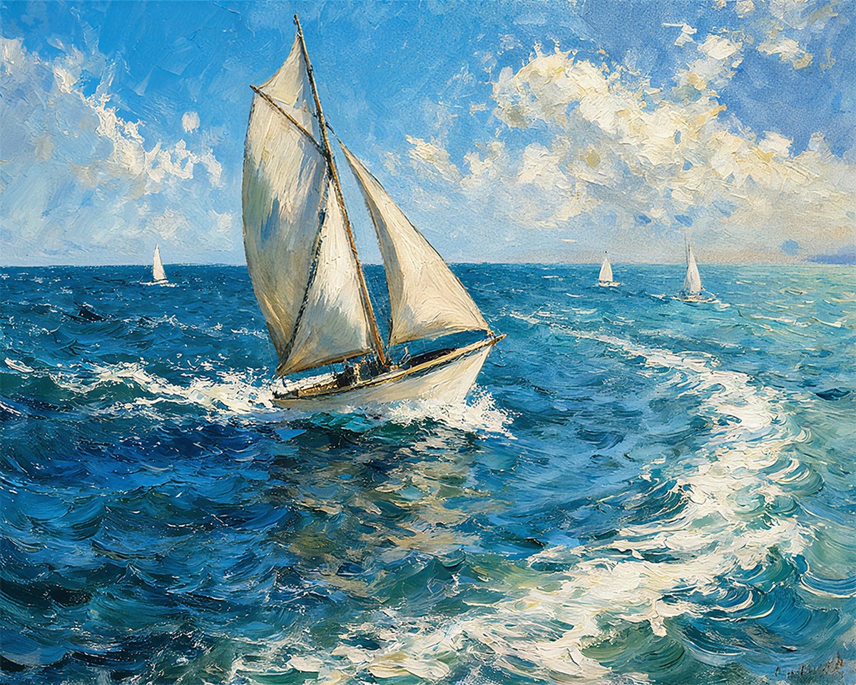Sailing Yacht Breeze – Paint by Numbers Kit