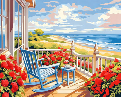 Coastal Garden View – Paint by Numbers Kit