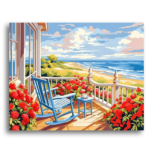 Coastal Garden View – Paint by Numbers Kit