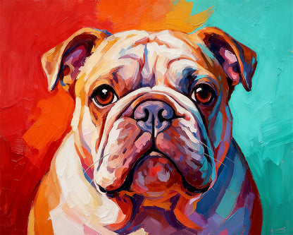 Vibrant Bulldog Portrait – Paint by Numbers Kit