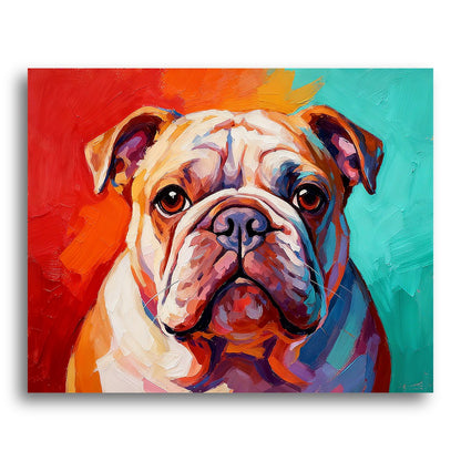 Vibrant Bulldog Portrait – Paint by Numbers Kit