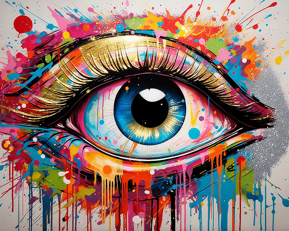 Vivid Blue Eye – Paint by Numbers Kit