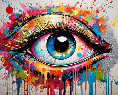 Vivid Blue Eye – Paint by Numbers Kit