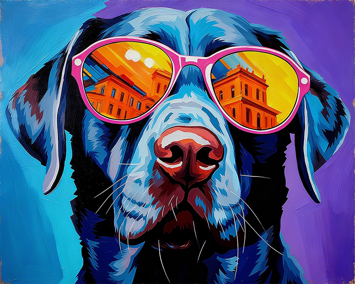 Urban Reflection Dog – Paint by Numbers Kit