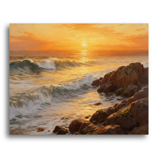 Golden Ocean Sunset – Paint by Numbers Kit
