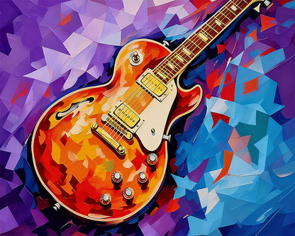 Sunburst Electric Guitar – Paint by Numbers Kit
