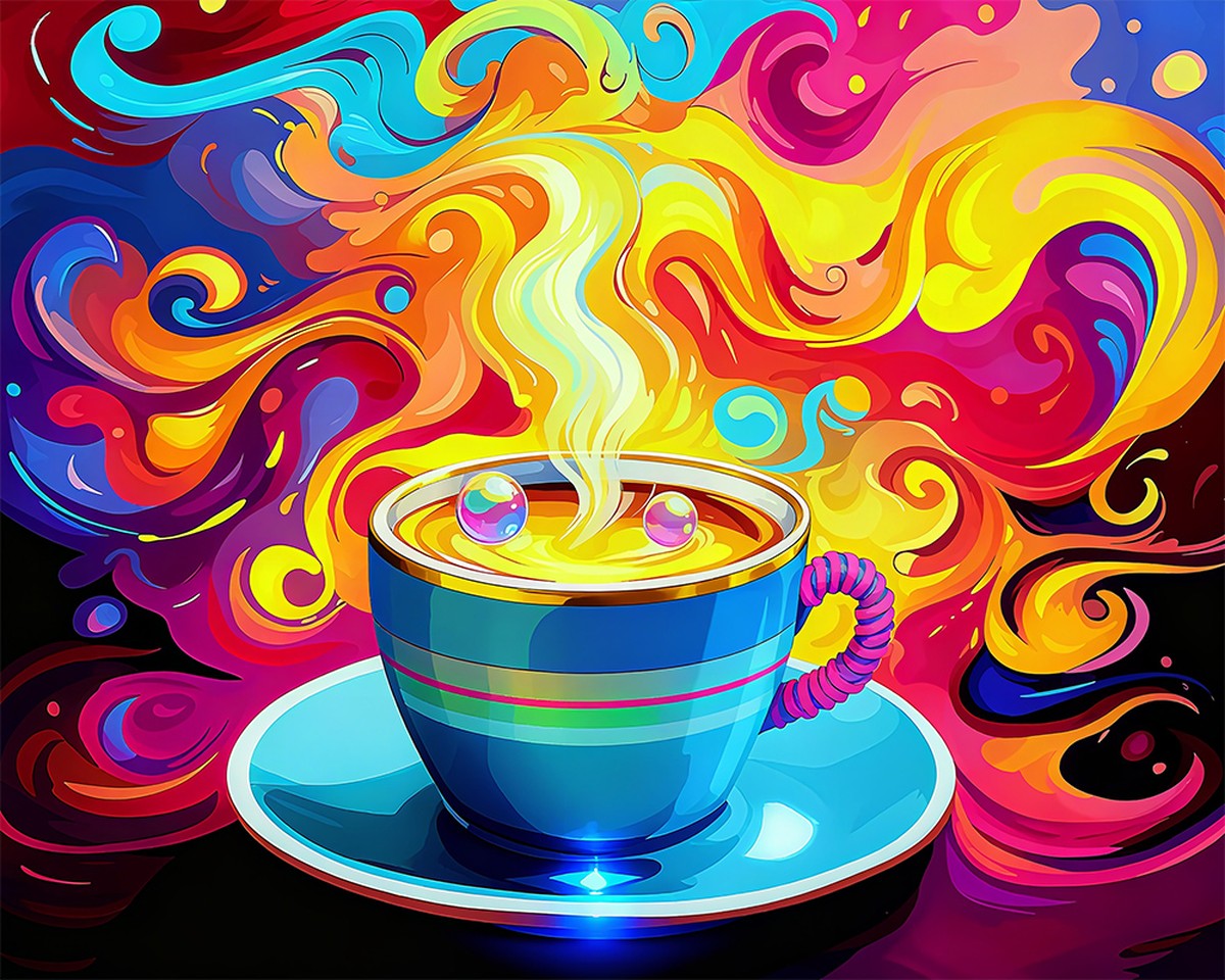 Vibrant Coffee Swirl – Paint by Numbers Kit