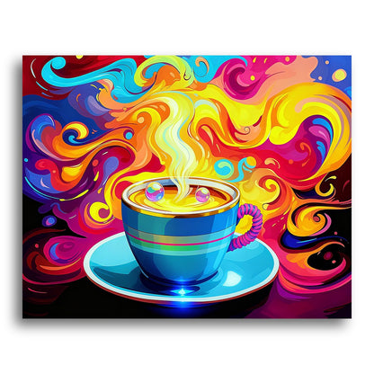 Vibrant Coffee Swirl – Paint by Numbers Kit