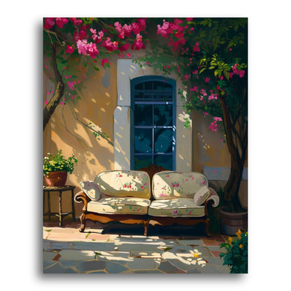 Sunlit Garden Sofa – Paint by Numbers Kit