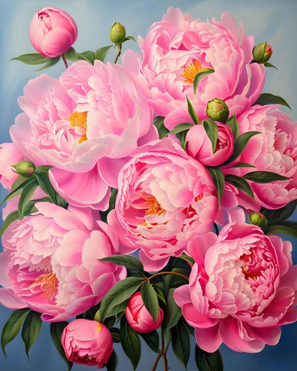 Blushing Peony Bouquet – Paint by Numbers Kit