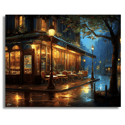 Paris Night Cafe – Paint by Numbers Kit