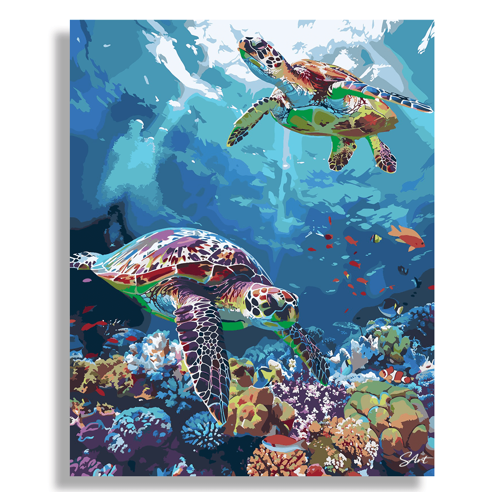 Reef Turtles - Paint by Numbers Kit