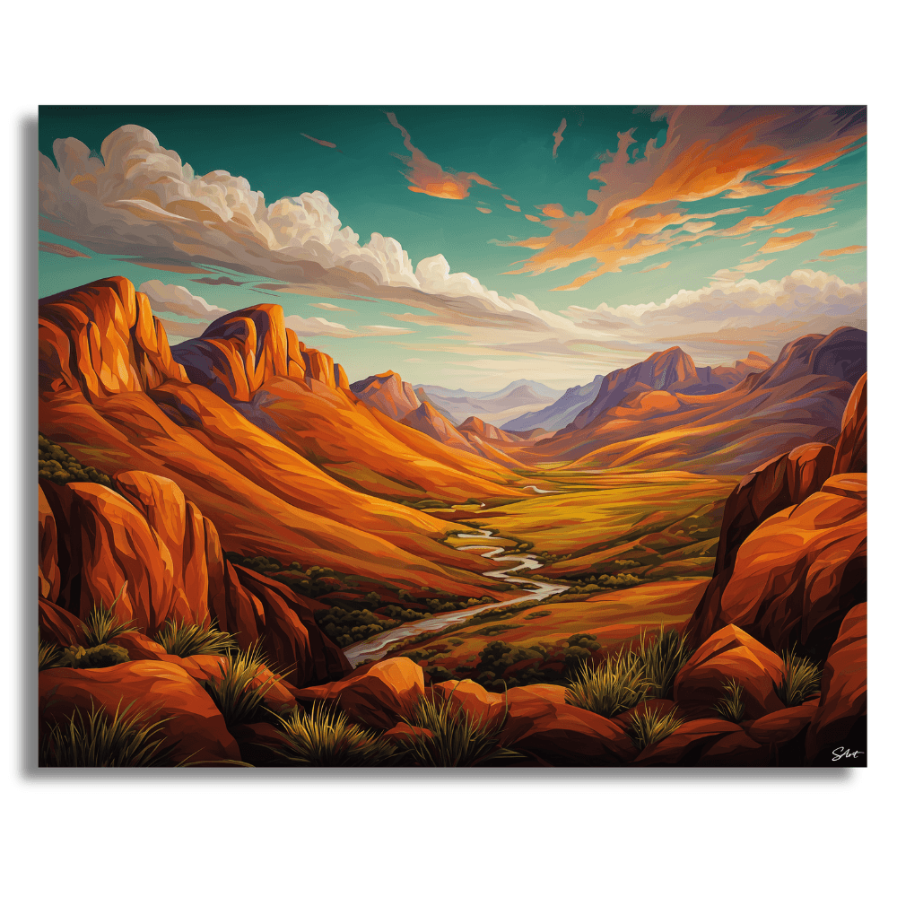 Mountain River Valley – Paint by Numbers Kit