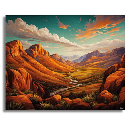 Mountain River Valley – Paint by Numbers Kit