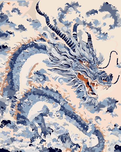 The Azure Dragon - Paint by Numbers Kit