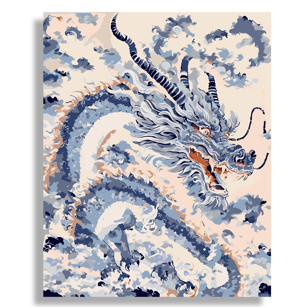 The Azure Dragon - Paint by Numbers Kit