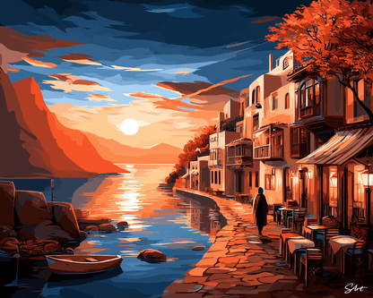 Seaside Village – Paint by Numbers Kit