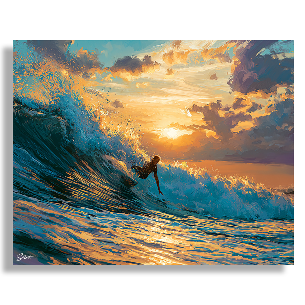 Surfing Dawn Patrol – Paint by Numbers Kit