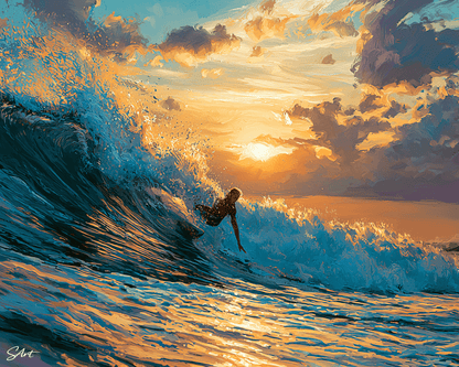 Surfing Dawn Patrol – Paint by Numbers Kit