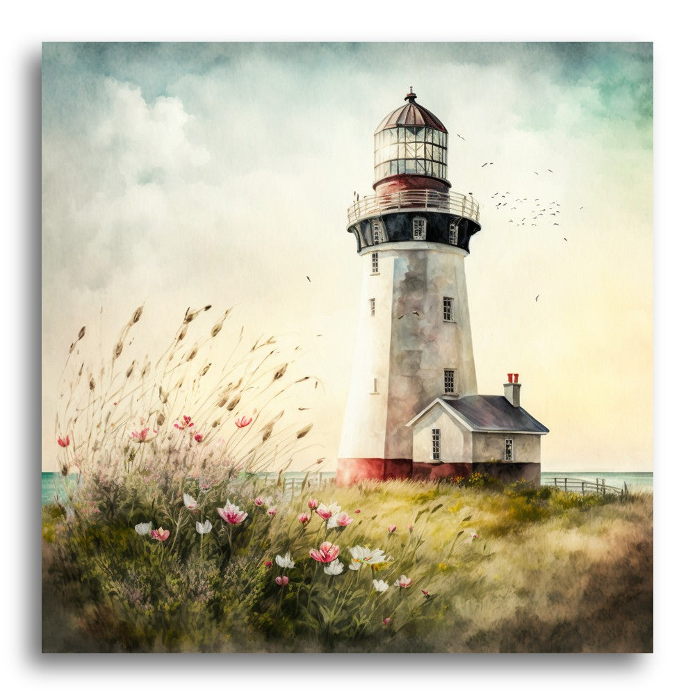 Coastal Lighthouse Bloom – Paint by Numbers Kit